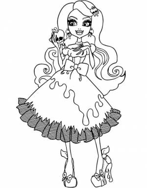Вампирша Дракулаура, героиня мультсериала Монстр Хай, теперь в раскрасках на нашем сайте