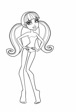 Раскраска с наклейками Monster High пошагово