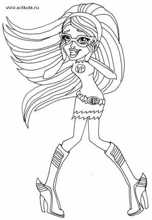 Раскраски Монстер Хай 13 желаний