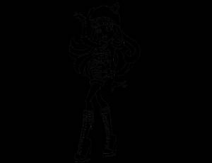 Раскраска Кукла Монстр Хай