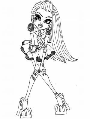 Раскраска Монстр Хай 9