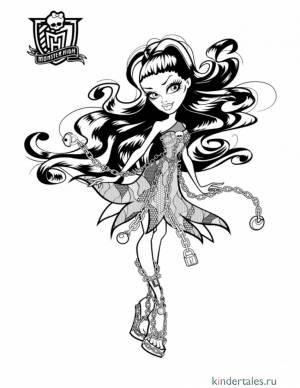 Монстр Хай Призрачно Спектра Вондергейст» раскраска для детей