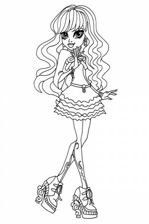 Раскраска Твайла из Монстр Хай для девочек