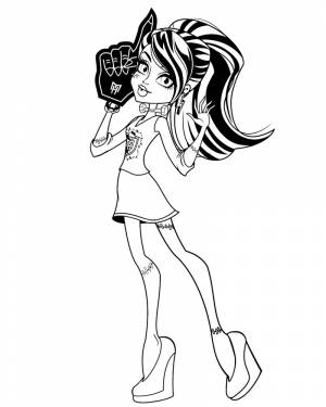 Раскраска Фрэнки Штейн в перчатке из Монстр Хай