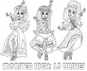 Распечатать раскраски монстр хай