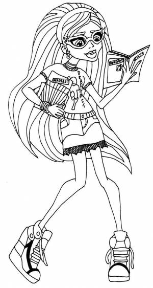 Ghoulia Yelps Monster High Coloring Page