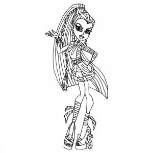 Раскраска Монстр Хай Нефера де Нил
