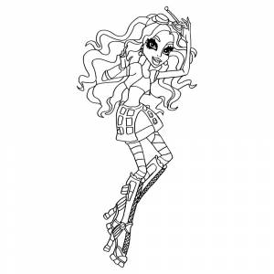 Раскраска Монстр Хай Робекка Стим