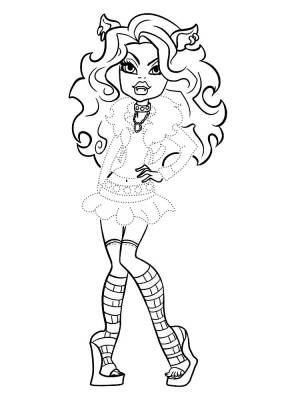 Распечатать раскраски Монстр Хай для малышей