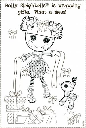 Новогодняя раскраска с Лалалупси