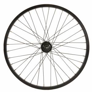 Заднее колесо 20 дюймов BMX с осью свободного хода 10 мм черного цвета BTWIN черный
