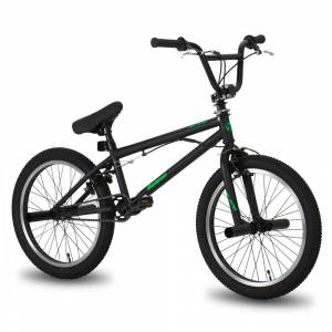 Складской велосипед HILAND 20 дюймов для байка BMX, Фристайл, стальной велосипед, двойной тормоз суппорта, велосипед для акробатических трюков, детский велосипед