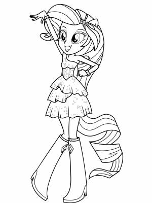 Картинка Эквестрия герлз  раскраску для детей