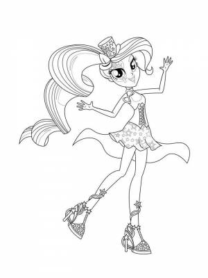 Раскраска Эквестрия герлз  листе