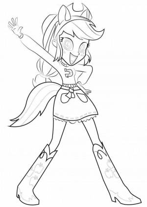 Раскраски Эквестрия герлз радужный рок