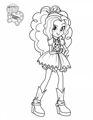 Раскраска Адажио Даззл, Equestria Girls Rainbow Rocks