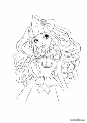 Раскраска Блонди Локс из Эвер Афтер Хай