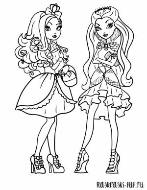 Распечатать раскраски Эвер Афтер Хай 4