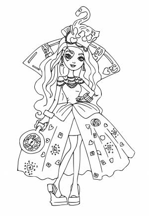 Раскраска Эвер Афтер Хай Фламинго