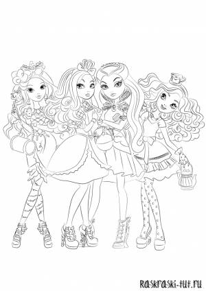 Распечатать раскраски Эвер Афтер Хай