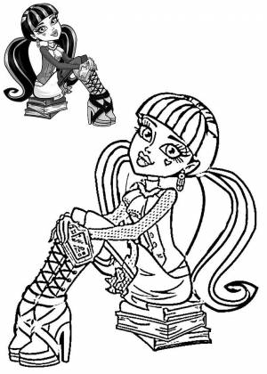 Раскраска Дракулаура Монстр Хай