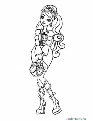 Ever After High Эшлин Элла» раскраска для детей