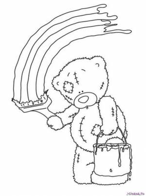 Раскраска Мишка Тедди 5