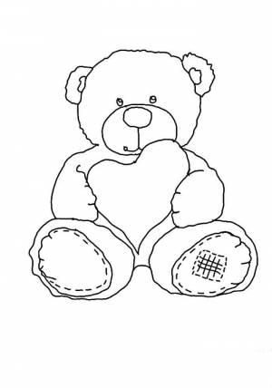 Раскраска Мишка Тедди