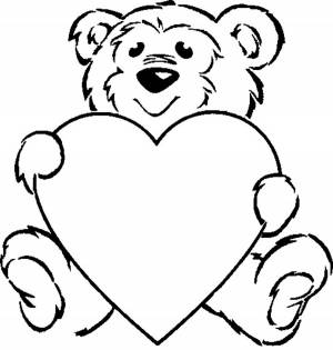 Картинка Мишки Тедди раскраска для девочек