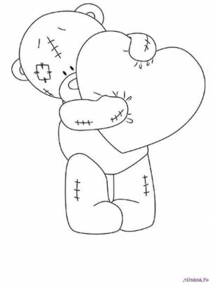 Раскраска Мишка Тедди