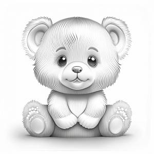 Раскраска пушистый мишка тедди для взрослых раскраска для детей