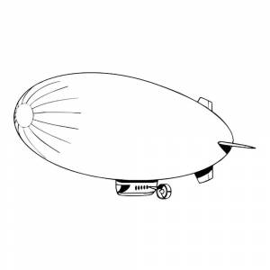 Раскраска Дирижабль