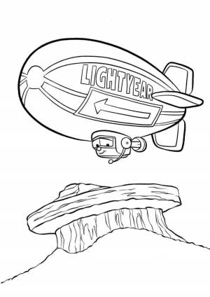 Раскраска дирижабль малыш