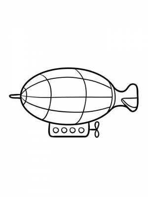 Раскраска Дирижабль  для детей
