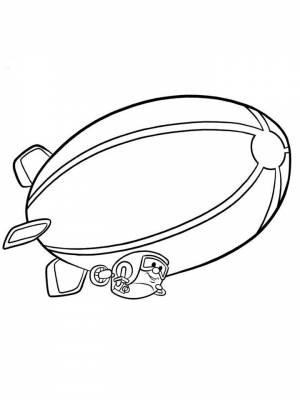 Раскраски Дирижабль   в формате