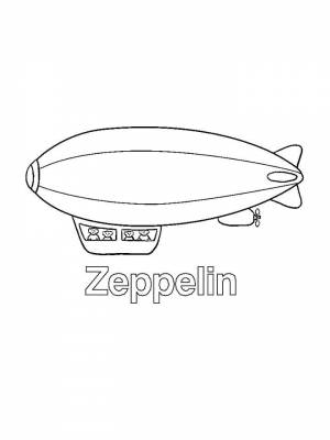 Раскраска Дирижабль  в формате  для девочек