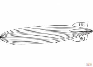 Раскраска дирижабль