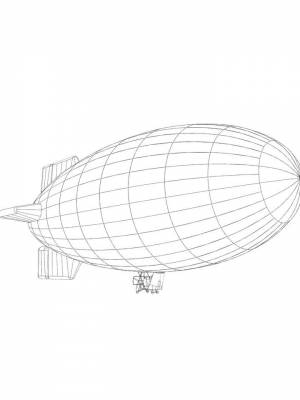 Картинка Дирижабль  для детей