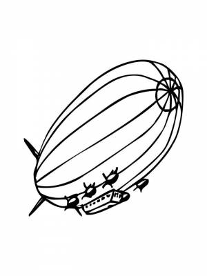 Раскраски Дирижабль   в формате