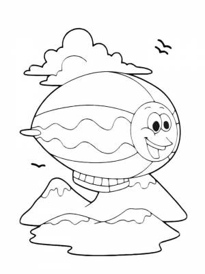 Раскраски Дирижабль   в формате