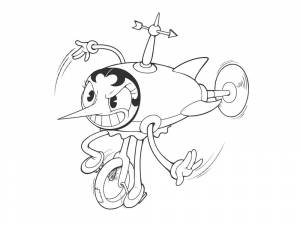 Раскраска Трансформация в дирижабль