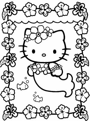 Раскраска Hello Kitty