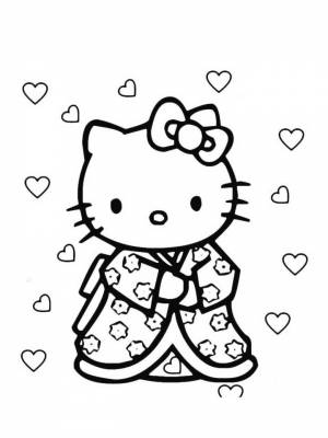 Раскраска Hello Kitty