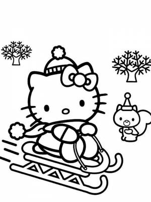 Раскраска Hello Kitty