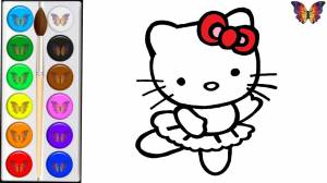 Coloring book for children Hello Kitty