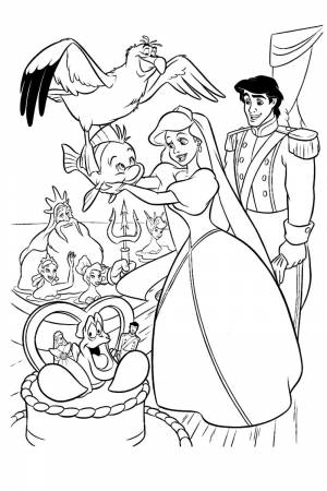 Раскраска Русалочка Ариэль