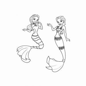 Раскраска русалочка барби