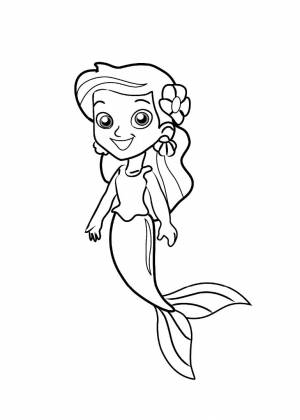 Раскраска русалка  и