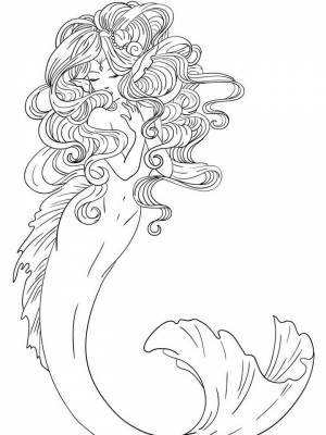 Раскраска Русалки Антистресс картинка для девочек