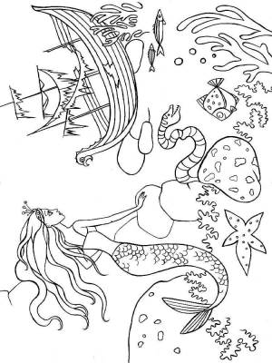 Раскраски Русалки